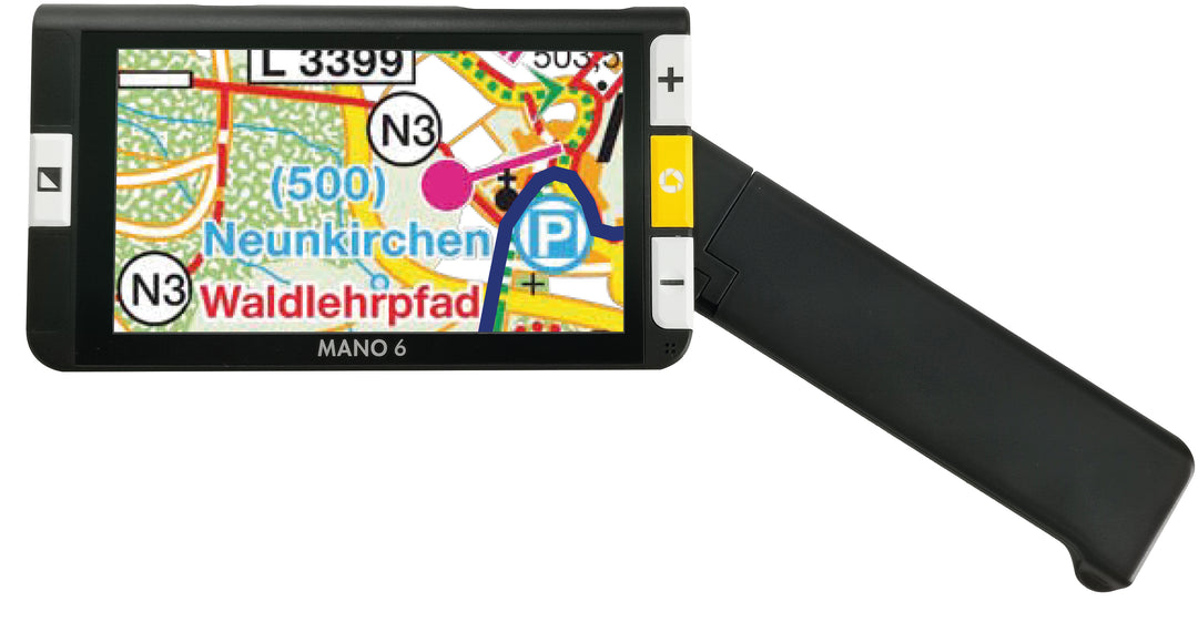 Elektronische Lupe Mano 6 von Reinecker mit Handgriff; VisiAid - Sehhilfen.