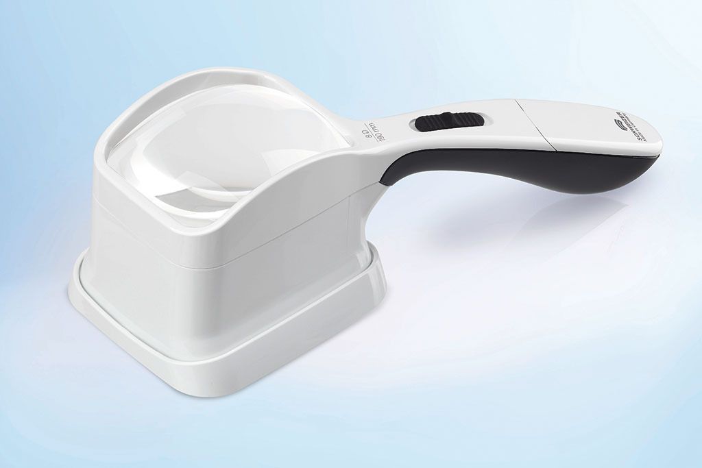 Lupentopf ERGO-Base von SCHWEIZER Optik; VisiAid - Sehhilfen.