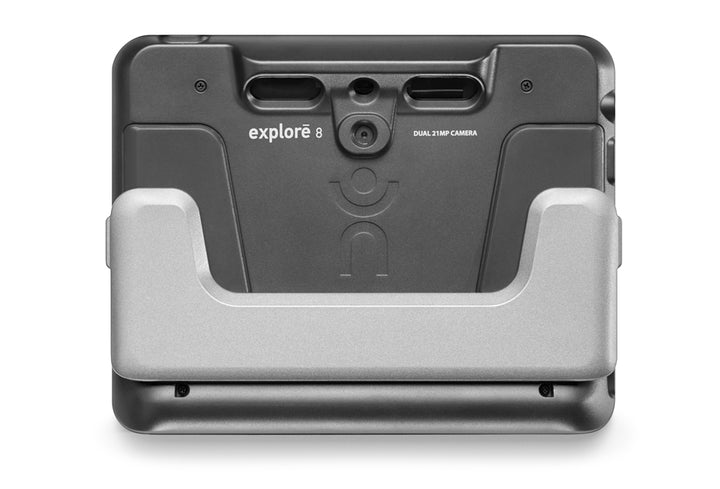 Rückseit der elektronischen Lupe explore 8 von Humanware; VisiAid - Sehhilfen.