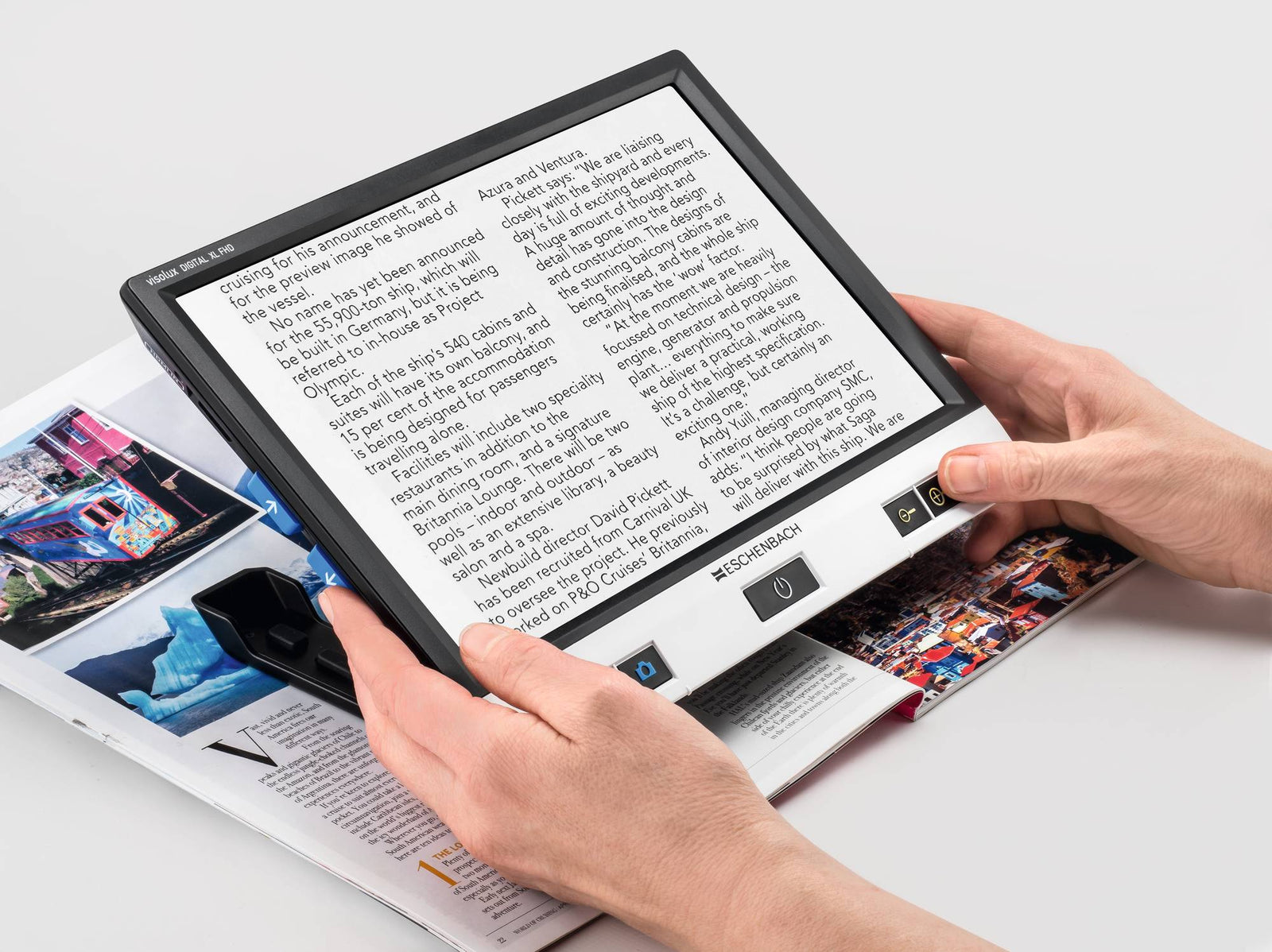 Die ESCHENBACH Visolux Digital XL FHD ist mit einer Full High Definiton Kamera ausgestattet; VisiAid - Sehhilfen.