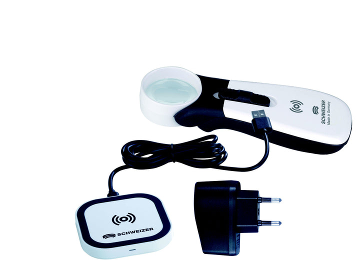 Mobile Leuchtlupe ERGO-Lux i mobil 12 D 35 mm, Komplett-Set von SCHWEIZER Optik; VisiAid - Sehhilfen.