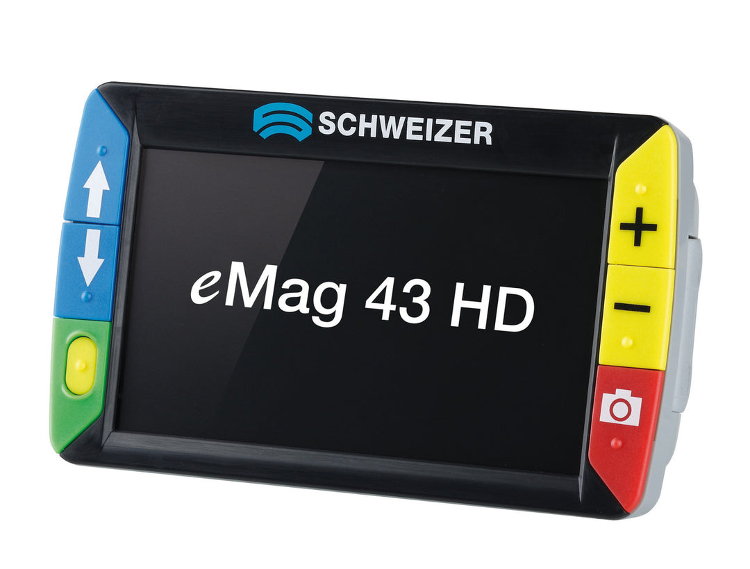 Elektronische Lupe eMag 43 HD von SCHWEIZER Optik; VisiAid - Sehhilfen.