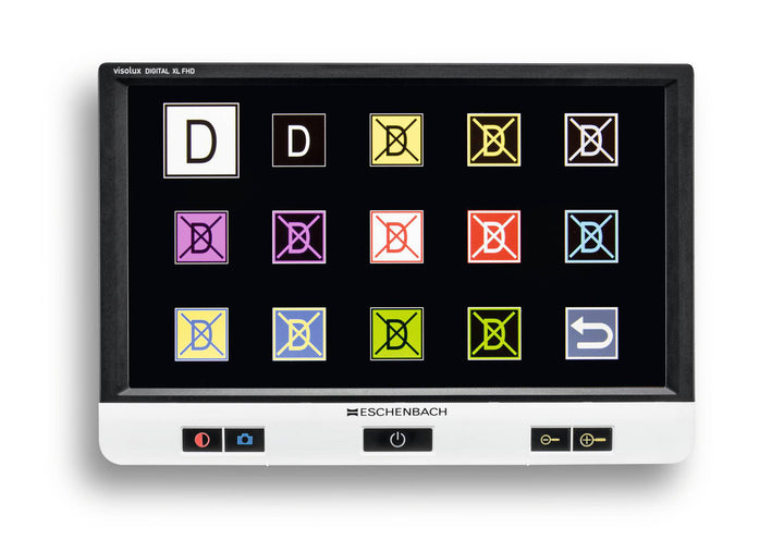 Elektronische Lupe ESCHENBACH visolux Digital XL FHD mit großer Bandbreite an einstellbaren Falschfarbkombinationen; VisiAid - Sehhilfen.