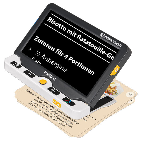 Elektronische Lupe MANO XL mit 7-Zoll-TFT-Display von Reinecker – VisiAid -  Sehhilfen.